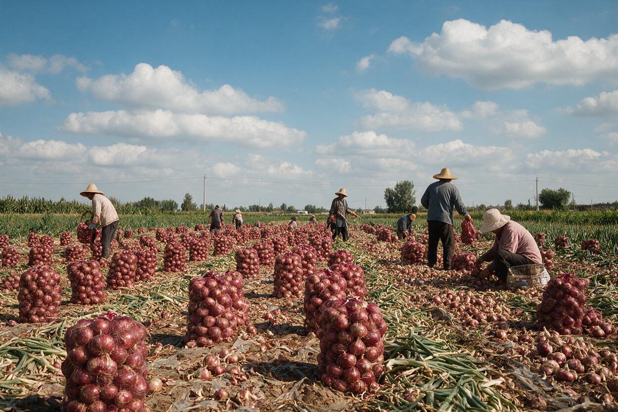 onion field drying