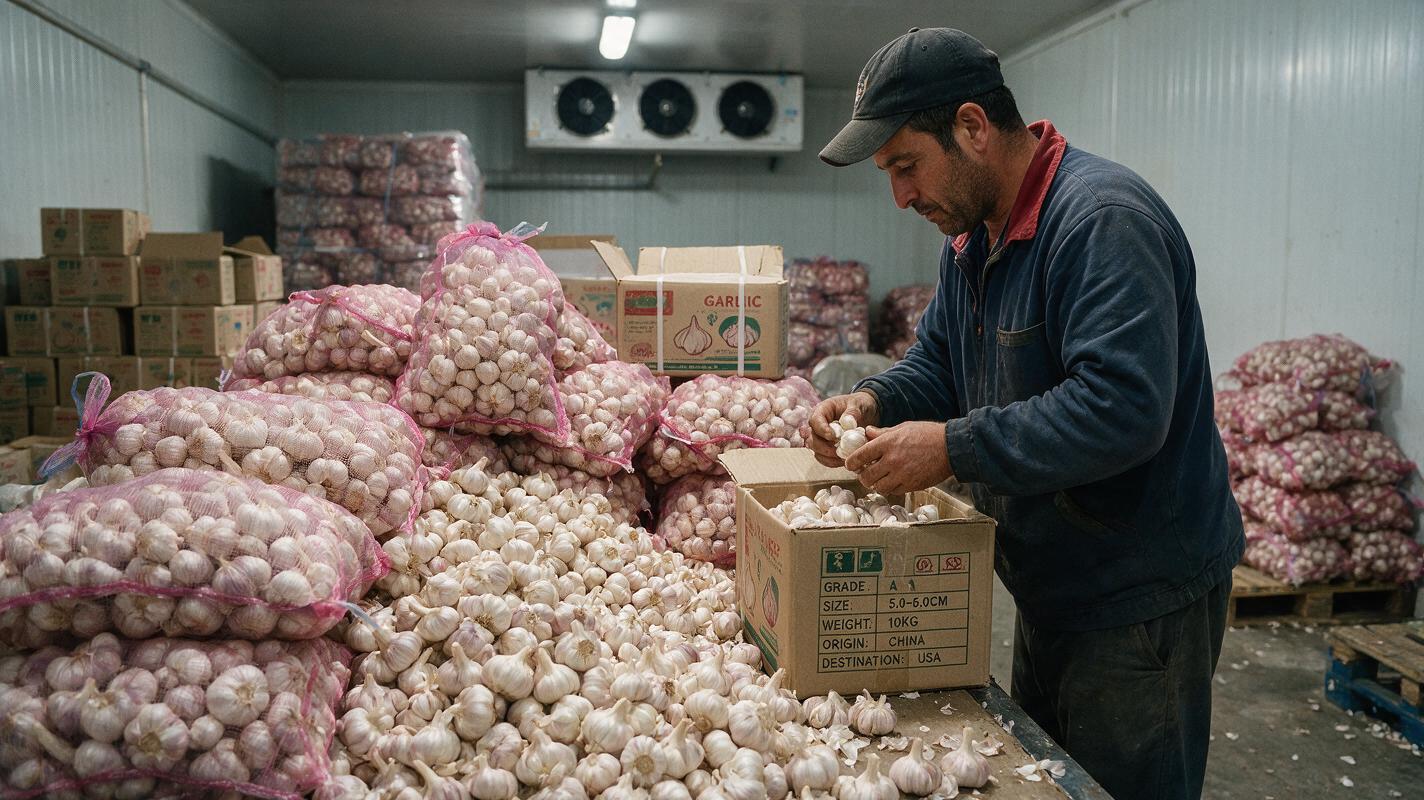 garlic-curing graded packing